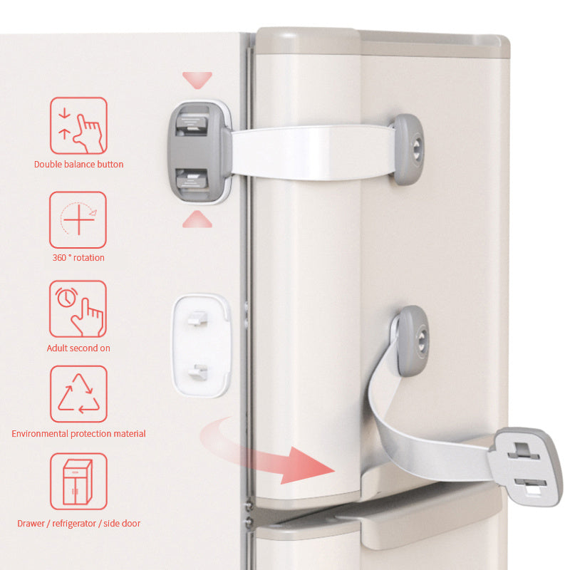 Home Baby Safety Protection Lock Anti-Clip Hand Door Closet Cabinet Locks Fo Fridge Cabinet Drawer Box Safe Lock For Kids No Tools Or Drilling Child Safety Cabinet Proofing Cabinet Drawer Door Latches